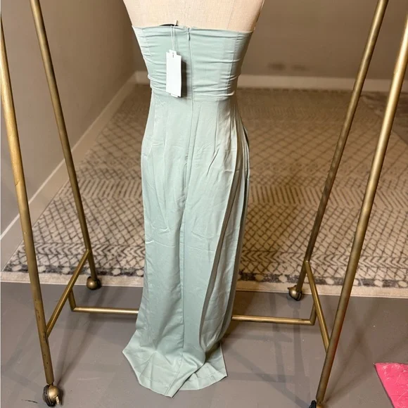 Strapless Sage Color Dress - Picture 4 of 5